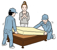 ホテル仕様のベッドのセッティング方法、組み立て方の説明と図解