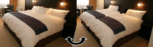ベッドのサイズはどれが最適？連結ジョイントできるホテルのマットレスで、自宅のベッドを、キングサイズやクイーンサイズよりも、もっと大きいサイズにする手法