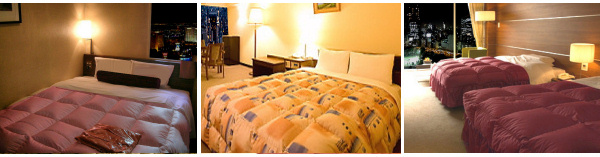 旅館のベッドカバー、ホテルの蒲団