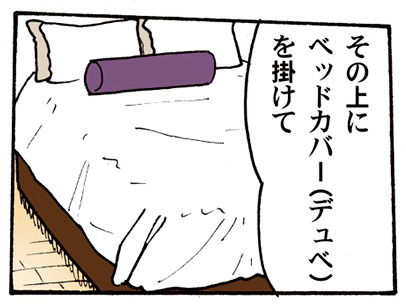 ���̏�Ƀx�b�h�J�o�[(�f���x)���|����