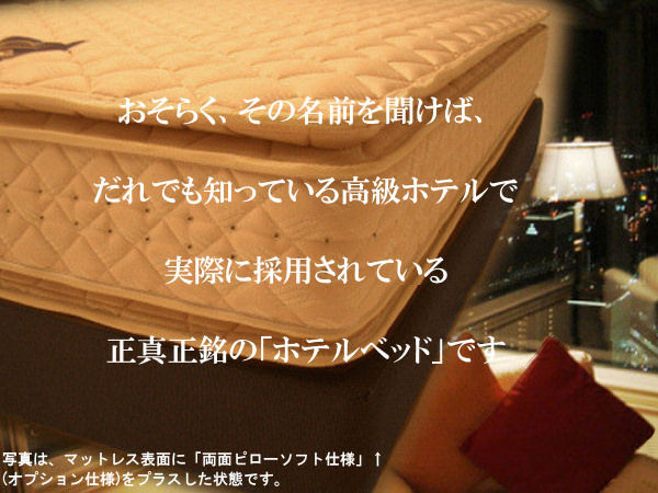 �����炭�A���̖��O�𕷂��΁A����ł��m���Ă��鍂���z�e���Ŏ��ۂɍ̗p����Ă��鐳�^�����́u�z�e���x�b�h�v�ł�