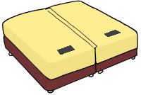 連結ベッド/マットレス